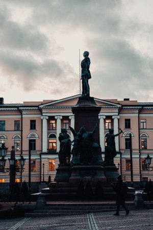 Shot on the 17th of October 2023 in Helsinki, Finland during a 2 day trip there on the way to Lapland.の写真素材