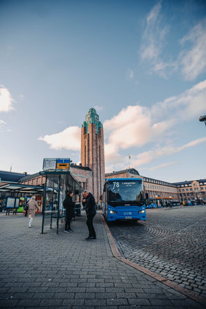 Shot on the 17th of October 2023 in Helsinki, Finland during a 2 day trip there on the way to Lapland.の写真素材