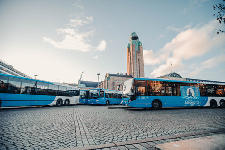 Shot on the 17th of October 2023 in Helsinki, Finland during a 2 day trip there on the way to Lapland.の写真素材