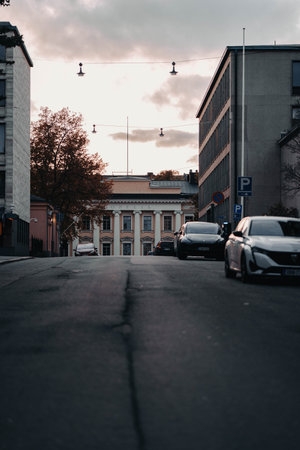 Sunset over architecture