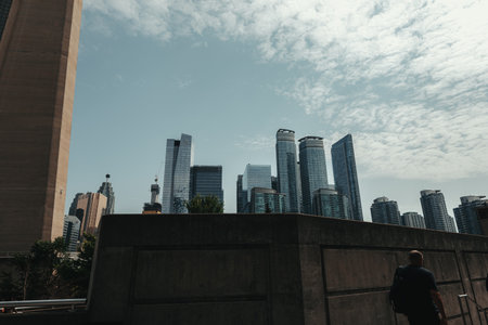 Shot on the 16th of August 2024 in the center of Toronto, Ontario, Canada.の写真素材