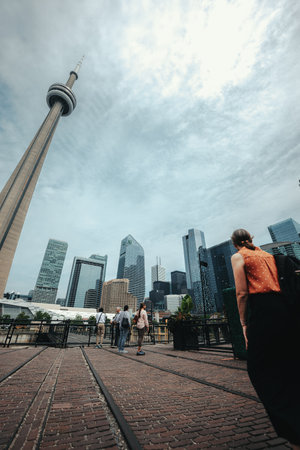 Shot on the 16th of August 2024 in the center of Toronto, Ontario, Canada.の写真素材