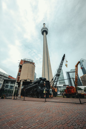 Shot on the 16th of August 2024 in the center of Toronto, Ontario, Canada.の写真素材