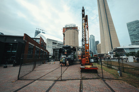 Shot on the 16th of August 2024 in the center of Toronto, Ontario, Canada.の写真素材