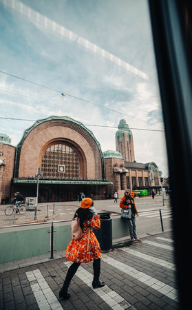 Shot on the 18th of October 2023 in Helsinki, Finland during a 2 day trip there on the way to Lapland.の写真素材