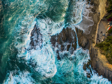 Victoria Beach drone shot