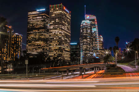 Los Angeles City Long Exposureの写真素材