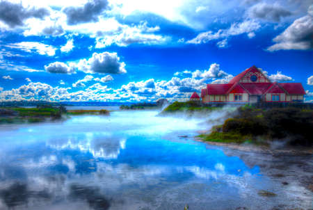 Cloudy Day at Rotoruaのeditorial素材