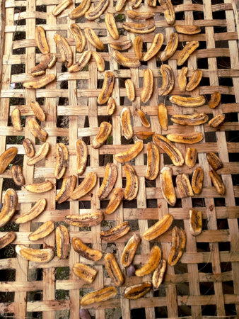 Banana slices in the sun