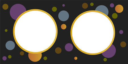 Two Infographics Colorful Abstract Circle with Gradient Style for Wallpaper, Web, Elements, Banners, etc.のイラスト素材