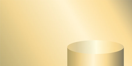 Podium platform for product presentation on beige background. Online shopping concept with light cream colorsのイラスト素材