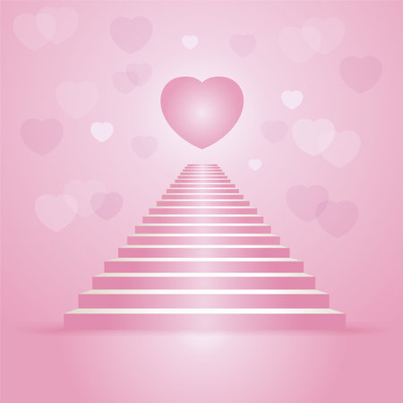 The ladder of success to the heartのイラスト素材