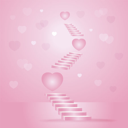 The ladder of success to the heartのイラスト素材