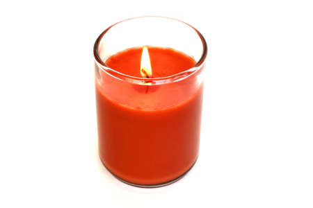 Orange candleの写真素材