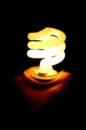 Compact fluorescent bulbの写真素材