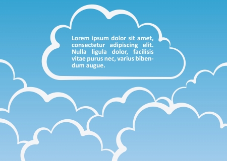 White clouds background  Vector illustrationのイラスト素材