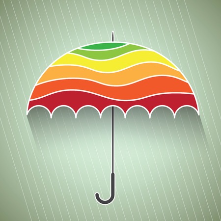 Colorful umbrella vector illustrationのイラスト素材