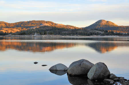 Loon Lake in the California Sierra Nevada mountiansの写真素材