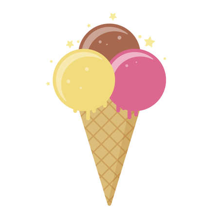 Ice cream illustrationのイラスト素材