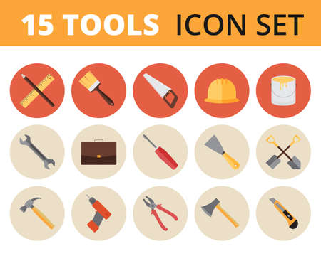 Tools icon setのイラスト素材