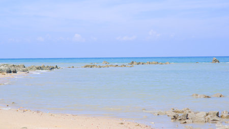 The Tropical Sea Of Tanjung Anda In Summer With Charming Viewsの写真素材
