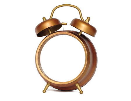 clock without dial isolated on white backgroundの写真素材