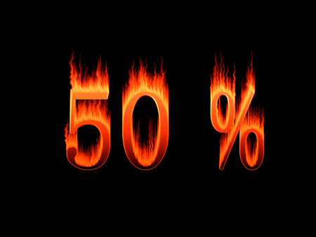 Illustrations on computer - burning 50 per cent