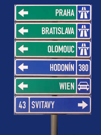 Czech republic - road signの写真素材