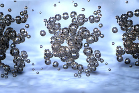Clean spring water with bubble