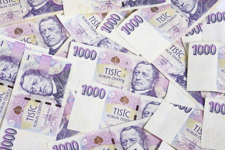 Czech money for white backgroundの写真素材