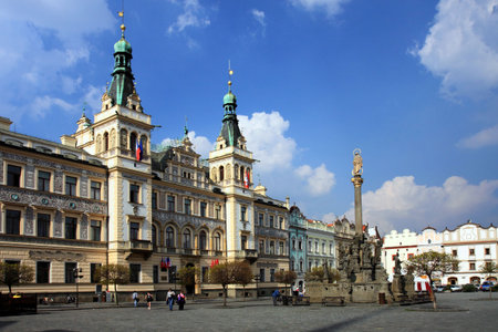 Czech Republic - town Pardubice - Renaissance guild-hall on Perstynske squareの写真素材