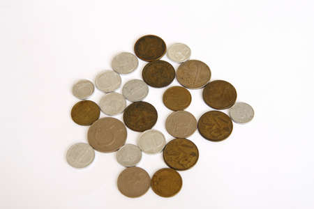 Czech old money on white backgroundの写真素材