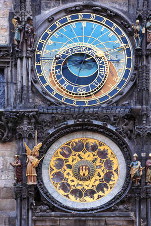 Prague  old astronomical horoscope clockの写真素材