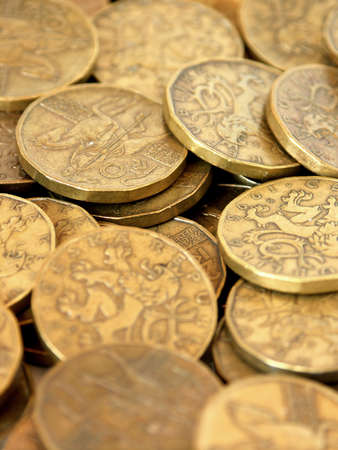 Czech money 20 Korun on backgroundの写真素材