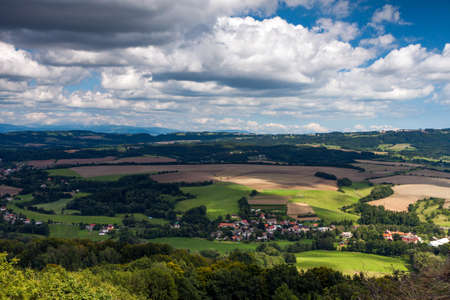 Beautiful summer mountain landscape in the Czech Republicの写真素材
