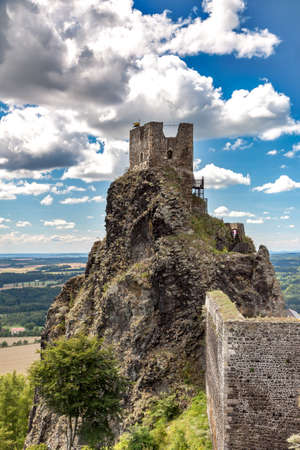 Ruins of Trosky castle in Bohemian Paradiseの写真素材