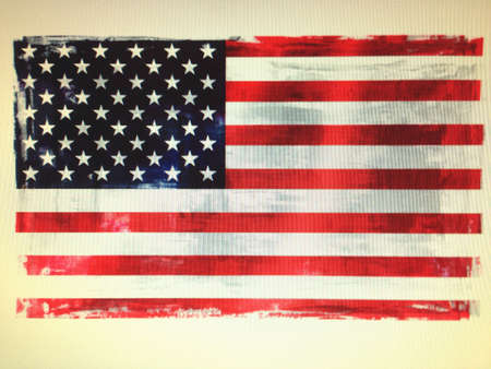 USA flag - Painted backgroundの素材