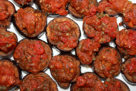 dish of aubergine big planの写真素材