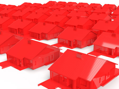 Housing crisis and economic recession conceptの写真素材