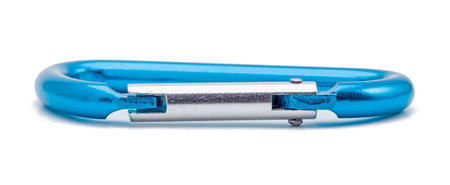 The blue button isolation on whiteの写真素材