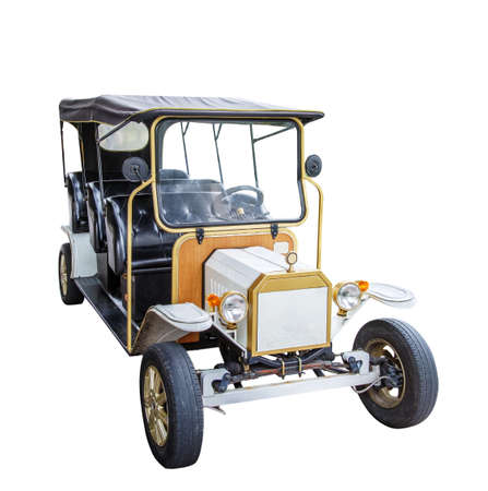 Antique car isolated on white background objectのeditorial素材
