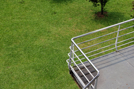 Line elements and green natural background.の写真素材