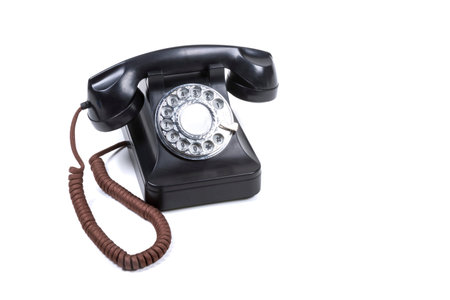 A Black Rotary Phone