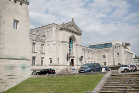 Southampton, UK - 14th May 2016. The Civic Centre in Southampton, formerly the city's police headquarters, it houses the City Council, libary, SeaCity Meseum and an art gallery.のeditorial素材