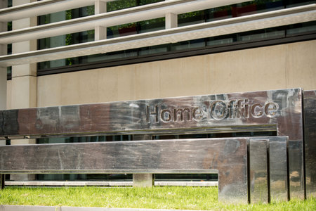 London, United Kingdom - June 5th, 2016: Sign for the Home Office, City of Westminster, London. The Home Office is located at 2 Marsham Street.のeditorial素材