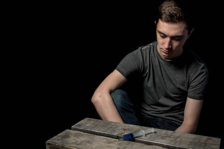 About to take drugsの写真素材