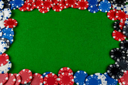 Betting chips frameの写真素材