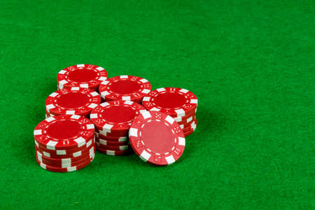 Stack of betting chipsの写真素材
