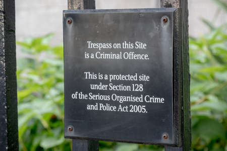 London, 28th September 2017:-Signs on the railings of Portcullis House, part of the Parlimentary Estateのeditorial素材