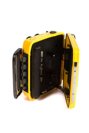 Retro personal portable cassette player isolated on a white backgroundのeditorial素材